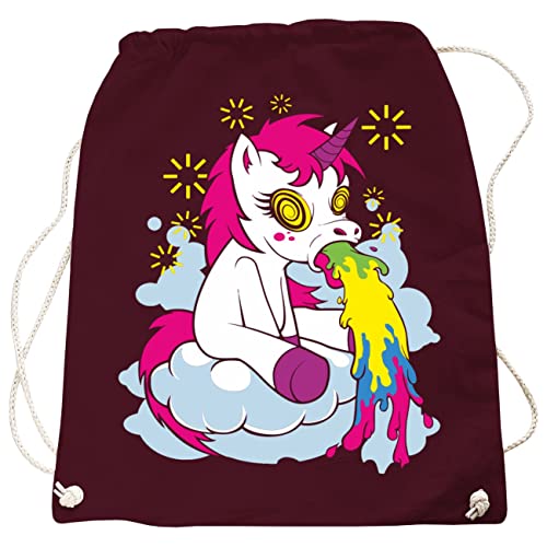 Rucksack Tasche Beutel Kotzendes Einhorn Unicorn Bag als Fun Motiv von Spaß Kostet