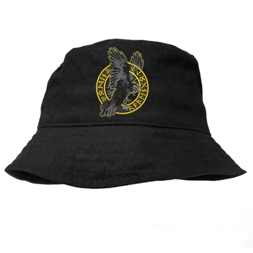 Spaß Kostet Anglerhut Bucket hat Odin Rabengott Vikingwear pagan heidentum Wikinger von Spaß Kostet