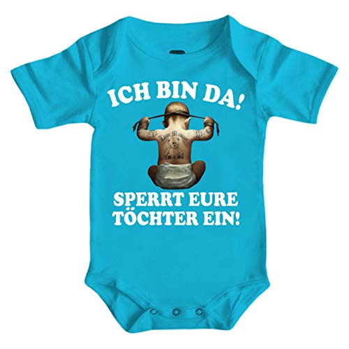 Spaß Kostet Baby Body Strampler kurz Ich Bin da sperrt eure Töchter EIN Größe 62-92 von Spaß Kostet