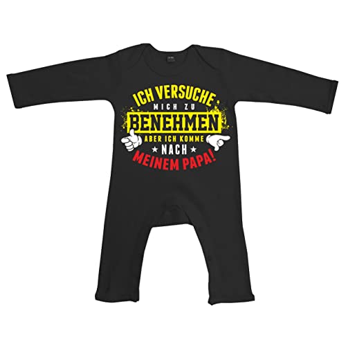 Spaß Kostet Baby Body Strampler lang Sprüche Ich komme nach Meinem Papa Größe 62-86 von Spaß Kostet