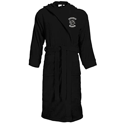 Spaß Kostet Bademantel Frottee mit Kapuze Club der alten Säcke Größe S bis XXXL, Größe:XXL/3XL, Farbe:schwarz von Spaß Kostet