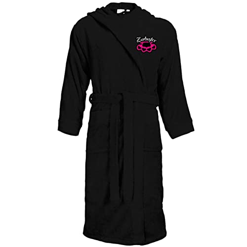Spaß Kostet Bademantel Frottee mit Kapuze Zahnfee PINK Größe S bis XXXL, Größe:S/M, Farbe:schwarz von Spaß Kostet