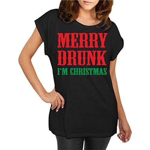 Spaß Kostet Damen Girls Tshirt Weihnachten Merry Drunk IAM Christmas Größe XS - 5XL von Spaß Kostet