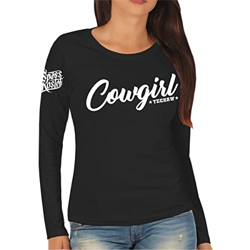 Spaß Kostet Damen Langarmshirt Longsleeve Cowgirl Yeehaw Größe S - XXL von Spaß Kostet