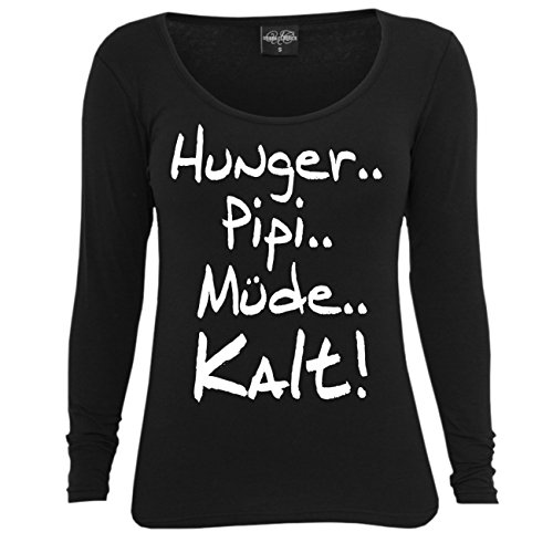 Spaß Kostet Damen Langarmshirt Longsleeve Hunger PIPI Müde Kalt Größe XS - XXL von Spaß Kostet