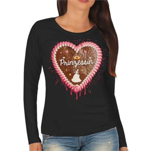 Spaß Kostet Damen Langarmshirt Longsleeve Lebkuchenherz Prinzessin Größe XS - XXL von Spaß Kostet