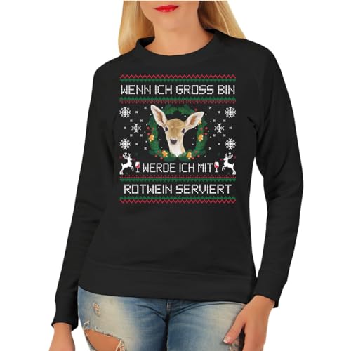Spaß Kostet Damen Pullover Sweatshirt Lustiges REH Motiv zu Weihnachten Größe S - XXXL von Spaß Kostet