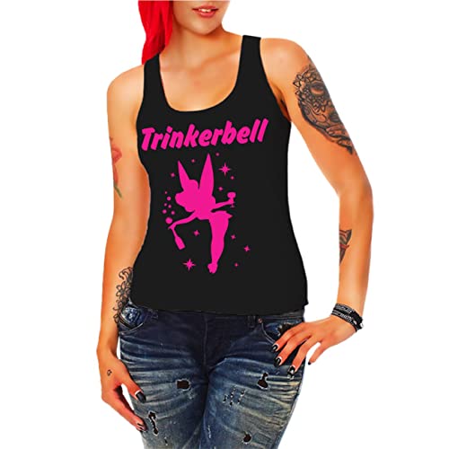 Spaß Kostet Damen Tank Top Trinkerbell NEONPINK Alkohol sprüche Größe XS - 3XL von Spaß Kostet