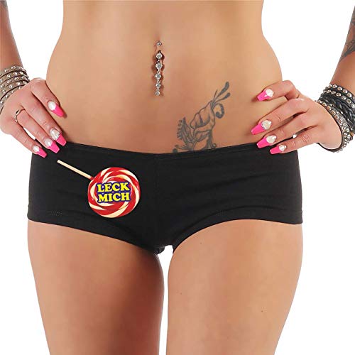 Spaß Kostet Frauen Hotpants Panty mit Spruch LECK Mich Größe S - XL von Spaß Kostet