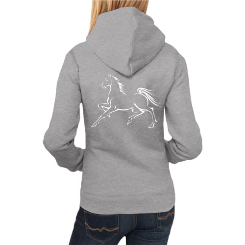 Spaß Kostet Frauen Kapuzenpullover Pferde Motiv Hoodie Pony Warmblut dressurreiterin Größe XS - XXL von Spaß Kostet