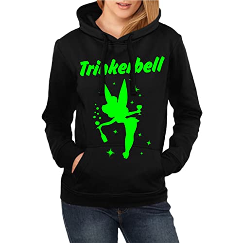 Spaß Kostet Frauen Damen Kapuzenpullover Trinkerbell NEONGRÜN Größe XS - XXL von Spaß Kostet