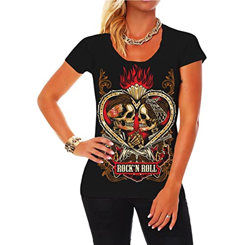 Spaß Kostet Frauen Tshirt Rockn Roll Rockabella Rockabilly Skull Pair Größe XS bis 5XL Spaß Kostet Frauen Tshirt Rockn Roll Rockabella Rockabilly Skull Pair Größe XS bis 5XL von Spaß Kostet