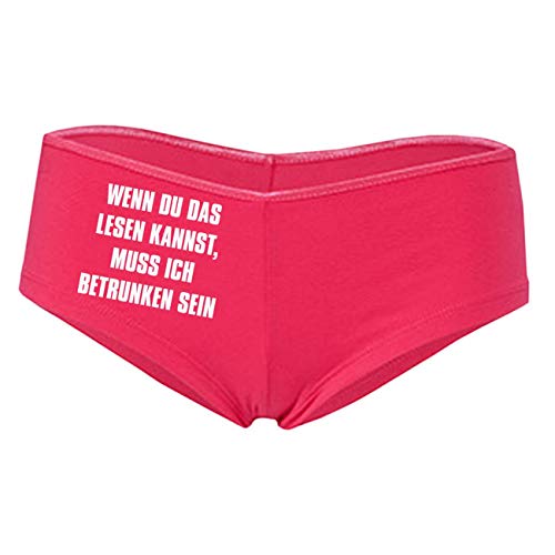 Spaß Kostet Frauen und Mädchen Hotpants Panty mit Spruch Wenn du das lesen Kannst Größe S - XL von Spaß Kostet