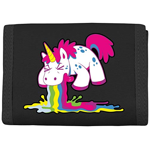 Geldbörse mit Aufnäher Regenbogen kotzendes Einhorn von Spaß Kostet