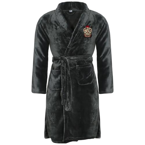 Spaß Kostet Herren Bademantel ROCK'N ROLL dunkelgrau Rockabilly Grösse S - 3XL men bathrobe von Spaß Kostet