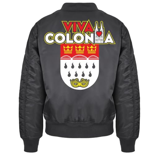 Spaß Kostet Herren Bomberjacke Pilotenjacke VIVA COLONIA Köln mit Rückendruck Größe S bis 7XL von Spaß Kostet