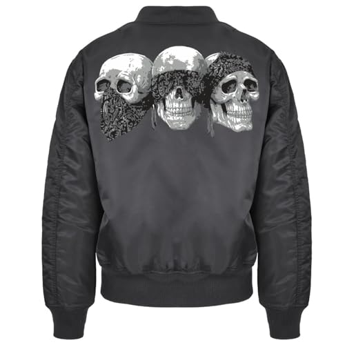 Spaß Kostet Herren Bomberjacke Totenköpfe Skull Division Größe S bis 7XL patch death von Spaß Kostet