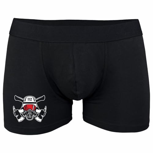 Spaß Kostet Herren Boxershort mit Spruch Feuerwehr 112 Größe S bis 5XL von Spaß Kostet