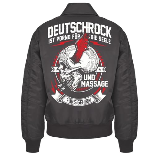Spaß Kostet Herren CWU Bomberjacke mit Kragen Deutschrock Motiv Krawallbrüder Musik Oi Härte Größe S bis 7XL von Spaß Kostet
