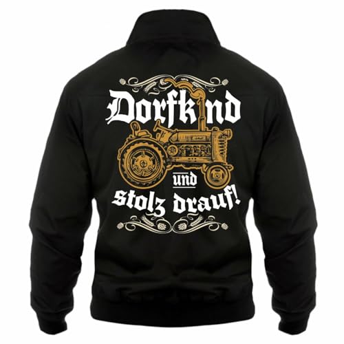Spaß Kostet Herren Harrington Jacke Dorfkind & Stolz darauf Land Dorf Bauern Motive spruch von Spaß Kostet