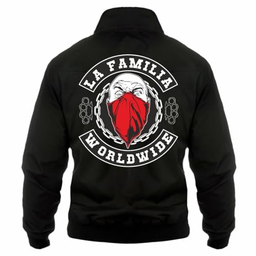 Spaß Kostet Herren Harrington Jacke La Familia WORLDWIDE germany crew support rapper biker von Spaß Kostet