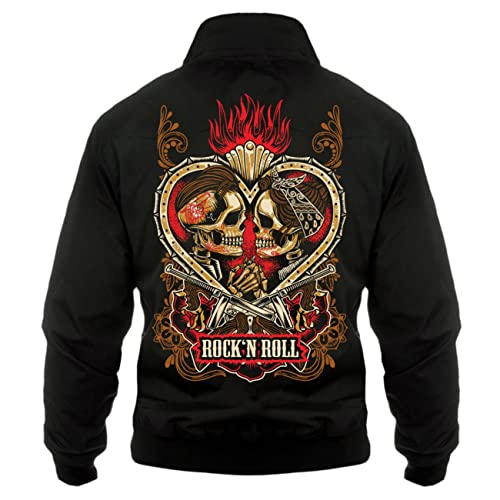 Spaß Kostet Herren Harrington Jacke Rockn Roll Rockabella Rockabilly Hot Oldschool style von Spaß Kostet