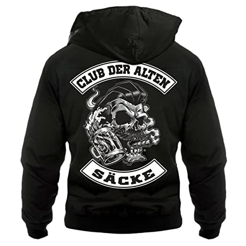 Spaß Kostet Herren Harrington Jacke mit Kapuze Club der alten Säcke Rockabilly rockn roll von Spaß Kostet