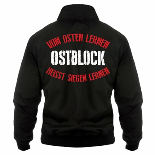 Spaß Kostet Herren Harrington Jacken mit DDR Motiven Vom Osten lernen Ostdeutschland ossis von Spaß Kostet