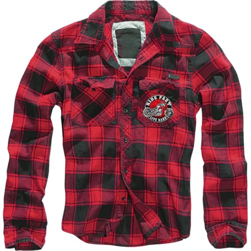 Spaß Kostet Herren Holzfällerhemd Langarm Biker Lumberjack Ride Fast live Hard Größe S - 7XL von Spaß Kostet