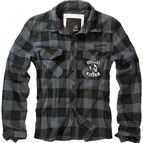 Spaß Kostet Herren Holzfällerhemd Langarm Patch German Biker Support Club Motorrad von Spaß Kostet