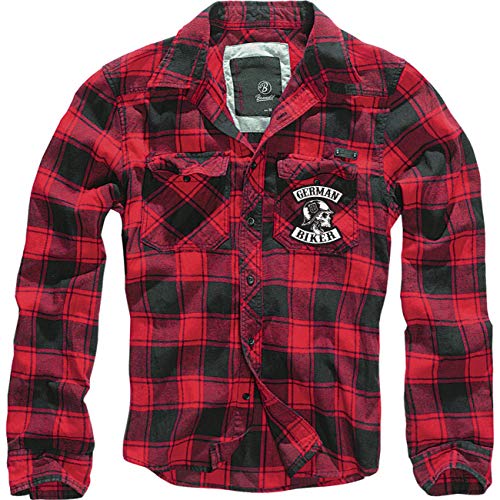 Spaß Kostet Herren Holzfällerhemd Langarm Patch German Biker Support Club Motorrad von Spaß Kostet