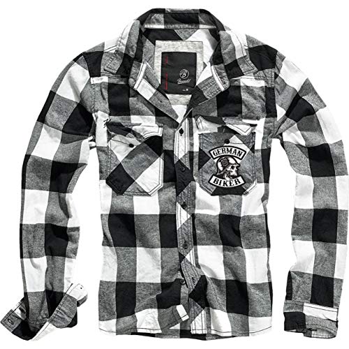 Spaß Kostet Herren Holzfällerhemd Langarm Patch German Biker Support Club Motorrad von Spaß Kostet