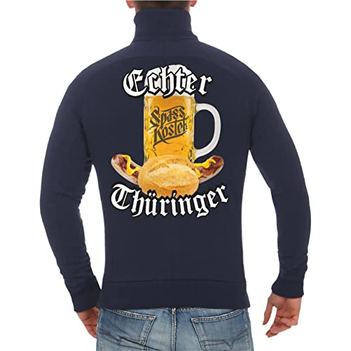 Spaß Kostet Herren Jacke Sweatjacke Bratwurst und Bier Echter Thüringer (mit Rückendruck) Größe S - 5XL von Spaß Kostet