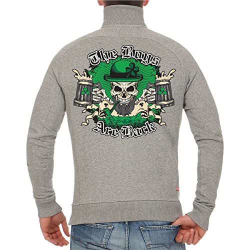 Spaß Kostet Herren Jacke Sweatjacke The Boys are Back Irland Motiv (mit Rückendruck) von Spaß Kostet