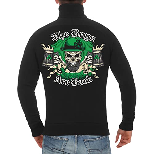 Spaß Kostet Herren Jacke Sweatjacke The Boys are Back Irland Motiv (mit Rückendruck) von Spaß Kostet