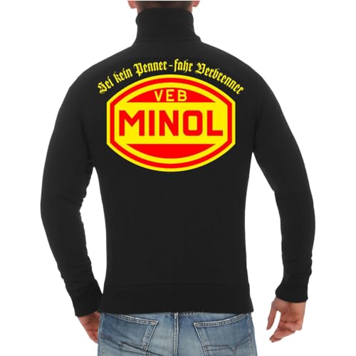 Spaß Kostet Herren Jacke Sweatjacke VEB Minol Sei kein Penner fahr Verbrenner DDR Motive von Spaß Kostet