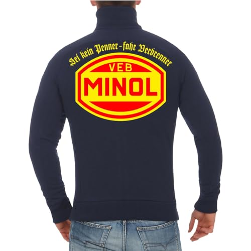 Spaß Kostet Herren Jacke Sweatjacke VEB Minol Sei kein Penner fahr Verbrenner DDR Motive von Spaß Kostet