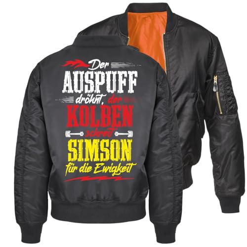 Spaß Kostet Herren Junge Bomberjacke DDR Motorrad simson sprüche Größe S bis 3XL Moped s51 von Spaß Kostet