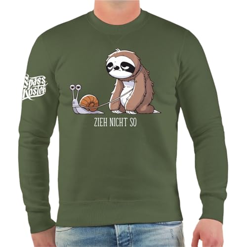 Spaß Kostet Herren Junge Pullover Zieh Nicht so Schnecke Faultier Sweatshirt Fun Chillout von Spaß Kostet