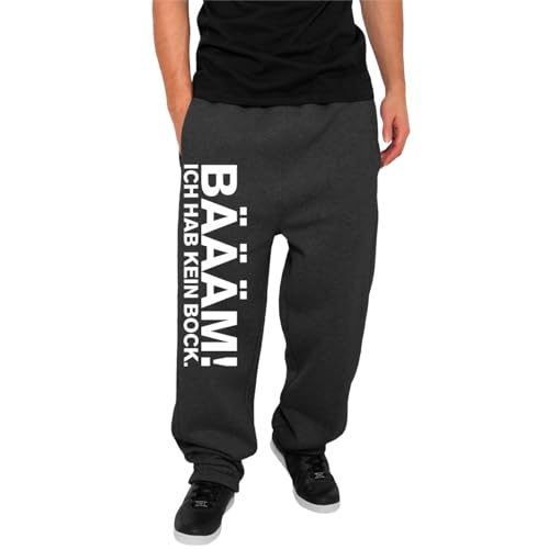 Spaß Kostet Herren Jungen Jogginghose mit lustigen Sprüchen BÄÄÄM Ich hab kein Bock Fun von Spaß Kostet