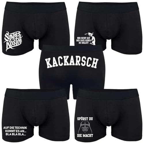 Spaß Kostet Herren Jungs Boxershorts 5 Stück Pack Grösse S - 5XL mit lustige Motive Spruch von Spaß Kostet