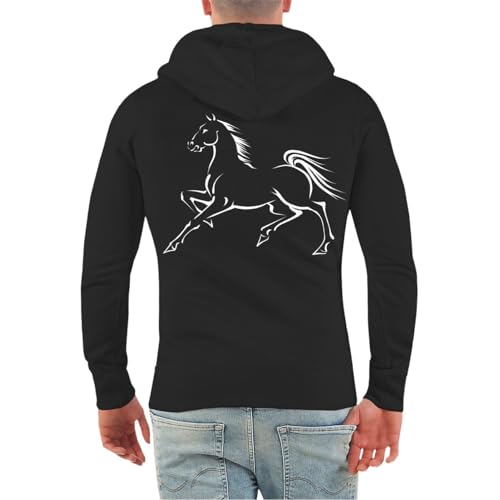 Spaß Kostet Herren Kapuzenjacke Pferde Motiv Reiter Leidenschaft Dressur (mit Rückendruck) Größe S - 4XL von Spaß Kostet