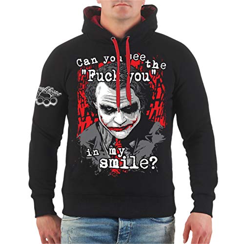 Spaß Kostet Herren Kapuzenpullover Blood Life is Pain Can You See The FCK You in My Smile Größe S - 5XL von Spaß Kostet