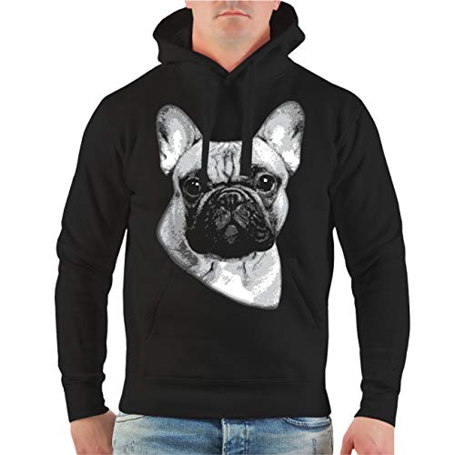 Spaß Kostet Herren Kapuzenpullover Französische Bulldogge Hundekopf Größe S bis 5XL von Spaß Kostet