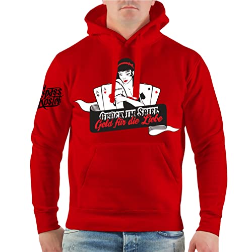 Spaß Kostet Herren Kapuzenpullover Hoodie Poker Rockn Roll pin up Karten Motiv von Spaß Kostet