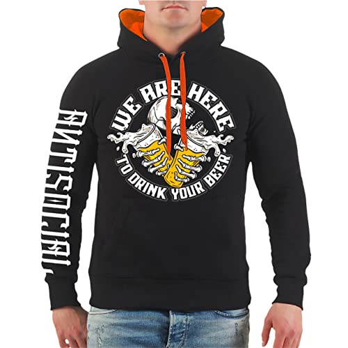 Spaß Kostet Herren Kapuzenpullover Hoodie We Are here to Drink Your Beer Größe M - 5XL von Spaß Kostet