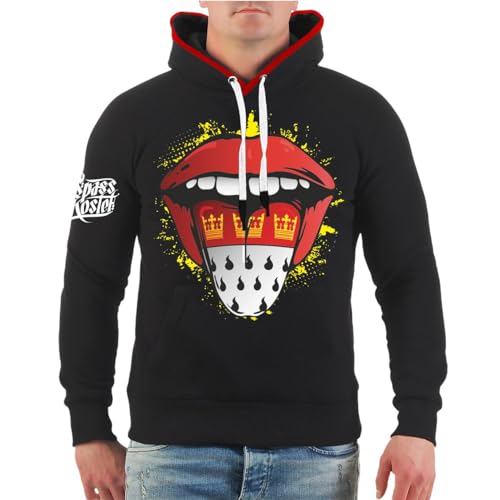 Spaß Kostet Herren Kapuzenpullover Kölner Karneval Colonia Kölsche Zunge Größe S - 5XL von Spaß Kostet
