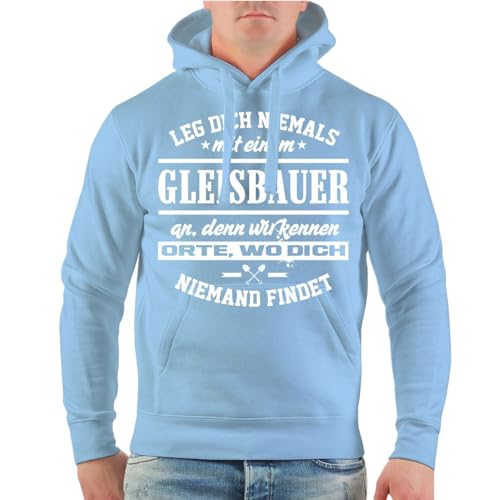 Spaß Kostet Herren Kapuzenpullover Leg Dich nie mit einem GLEISBAUER an Zug Bahn von Spaß Kostet