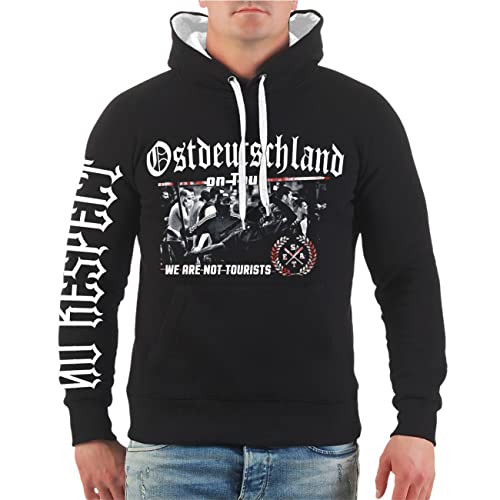 Spaß Kostet Herren Kapuzenpullover Ostdeutschland Rückendruck Fans on Tour Größe S bis 5XL von Spaß Kostet