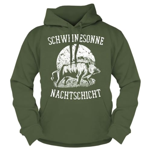 Spaß Kostet Herren Kapuzenpullover Schweinesonne für Jäger und die Jagd Wildschwein Keiler Größe S - 5XL von Spaß Kostet